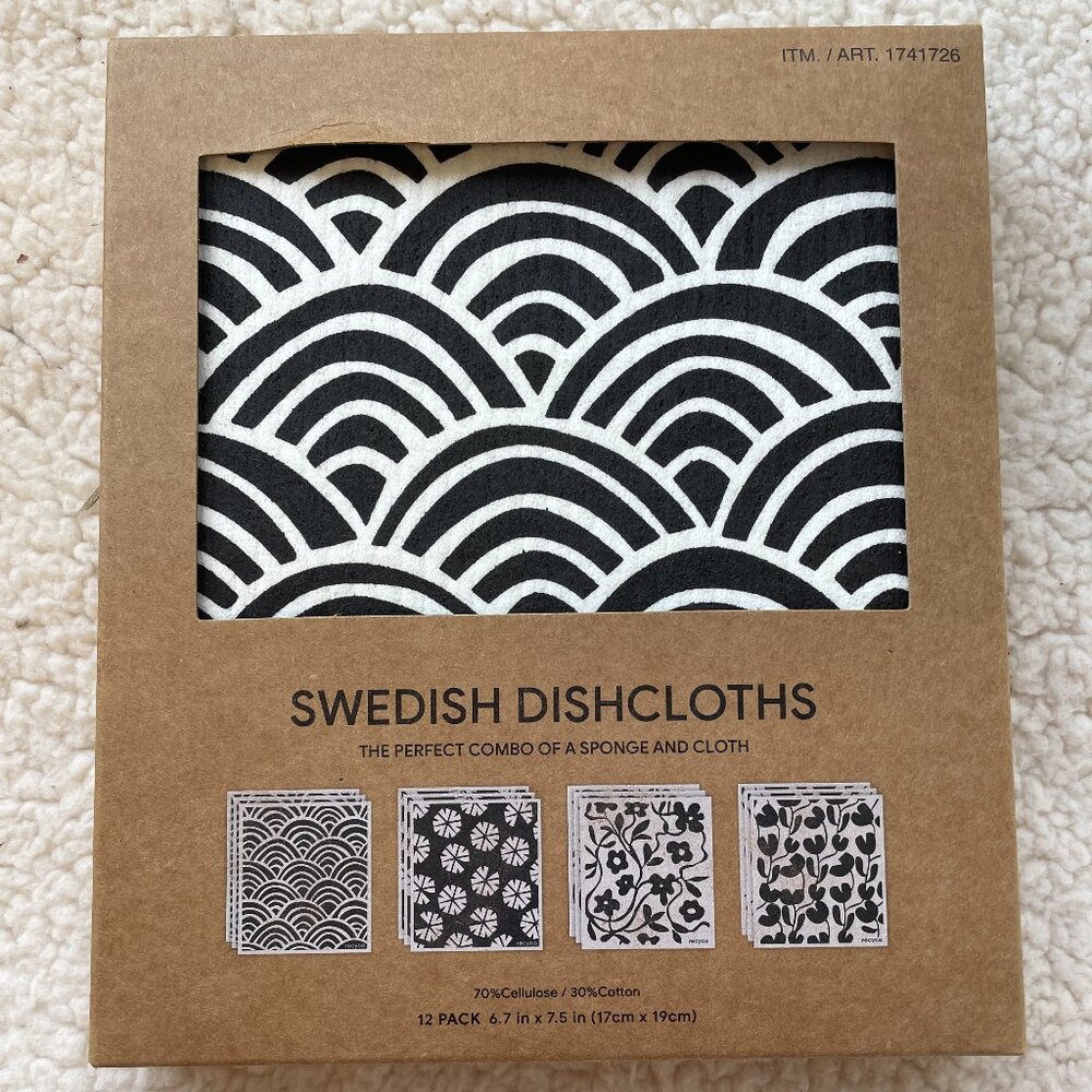 \ Swedish Dishcloth-Cellulose Sponge cloths, 12 Pack, NWT